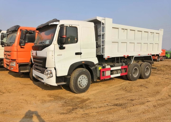 Weiße Achsen-Kipplaster-harte Beanspruchung Howo 6x4 Kippwagen-3 30 Tonnen Laden