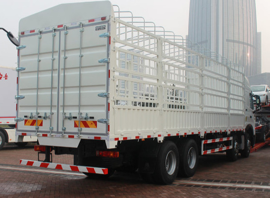 50T Kasten-Stangen-LKW der Kapazitäts-450hp SINOTRUK HOWO A7 8x4/Fracht-Lastwagen-LKW
