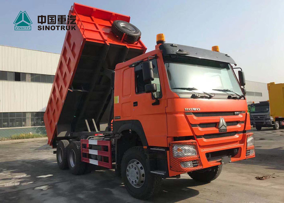 schlauchloser Kipplaster Sinotruk Howo 6x4 Reifen 20CBM 13R22.5 für Ghana in der Orange