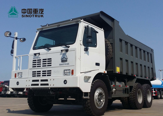 Weiße Nutzlasten-spezieller Entwurf des Bergbau-6x4 König-Heavy-duty Kipplaster-70T