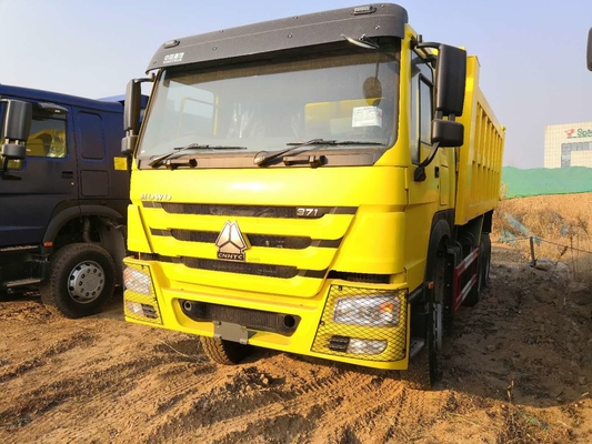 Gelbe Farbe 10 ermüdet großen Kippwagen der Kipplaster-SINOTRUK HOWO 371HP 6X4