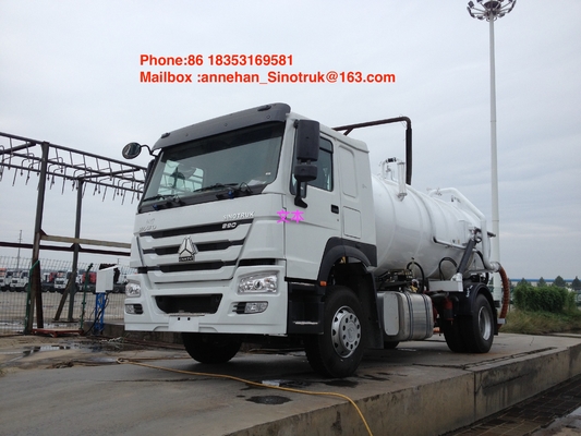 Abwasser-Saug-LKW 10000L-15000L 4X2 6 SINOTRUK HOWO dreht flüssiger Abfall-LKWs