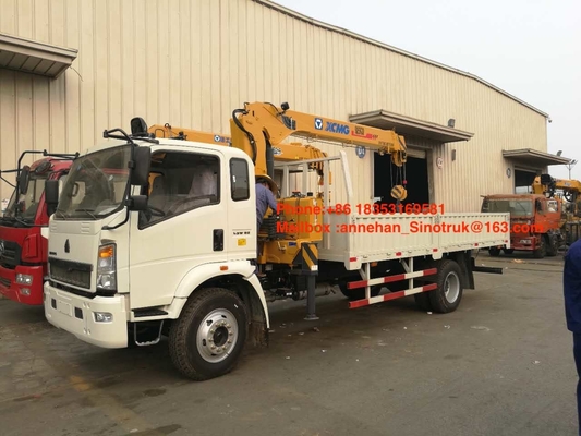 Berg-Kran des LKW-5T von Sinotruk Howo mit Xcmg-Kran 4x2 6 dreht sich mit Kasten der Fracht-10T