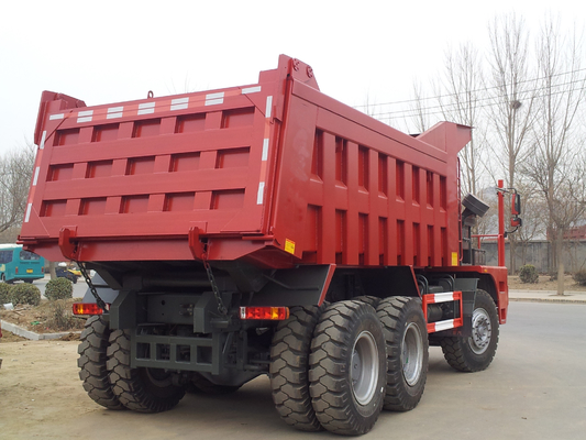 Roter Hochleistungskipplaster-Kipper Sinotruk 6x4 Rc 60 Tonnen-Bergbau mit Hova-Fahrgestellen
