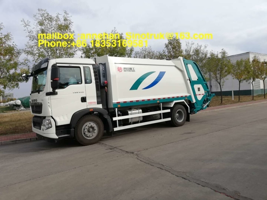 Müllwagen 290hp 336hp 4x2 12m3 Sinotruk Howo7 verließ Hand-Antrieb Euro2