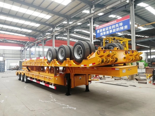 niedrige harte Beanspruchung des Bett-100T halb Anhänger/3 Achse Lowboy-Anhänger in der mechanischen Suspendierung
