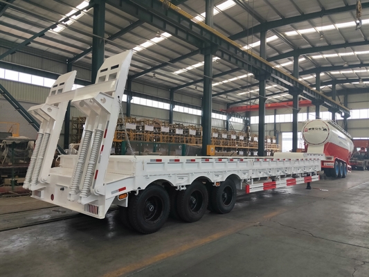 Q235 Bett-der harten Beanspruchung des Stahl-100T niedrige Anhänger halb in der mechanischen Suspendierung