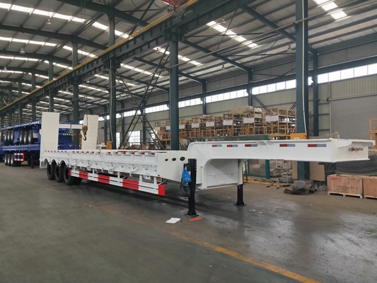 Q235 Bett-der harten Beanspruchung des Stahl-100T niedrige Anhänger halb in der mechanischen Suspendierung