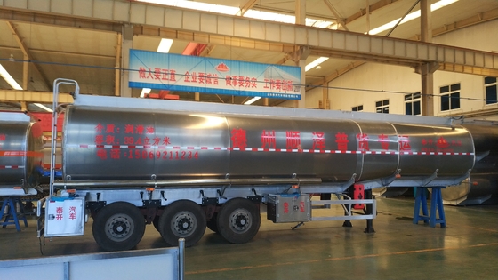 3 Farbder harten beanspruchung Axle Aluminiums weißer Öltank-Anhänger halb der Anhänger-45000L