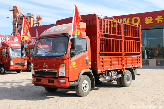12 Leicht- LKW Wheeler Cargo Truck Sinotruks HOWO der Tonnen-6 mit roter Farbe