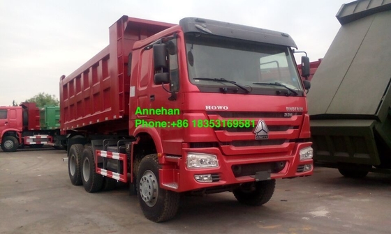 Rotes Howo 7 Räder 20M3 40T Kipplasters 10 Sinotruk Howo 6x4