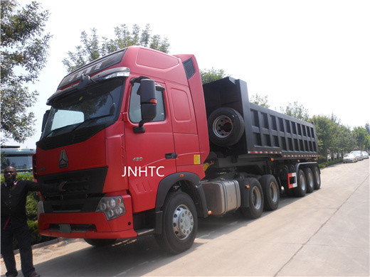 Hydraulischer Tri Axle Rear Tipping Dump Trailer-LKW mit Hydrozylinder Hyva