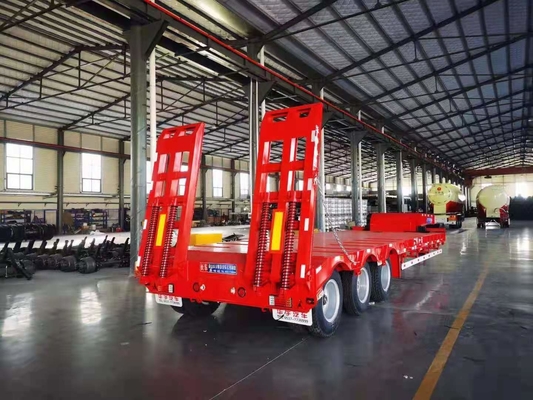 Anhänger 3 Axle For Transport Vehicles JNHTC 80 Ton Semi Low Deck Gooseneck