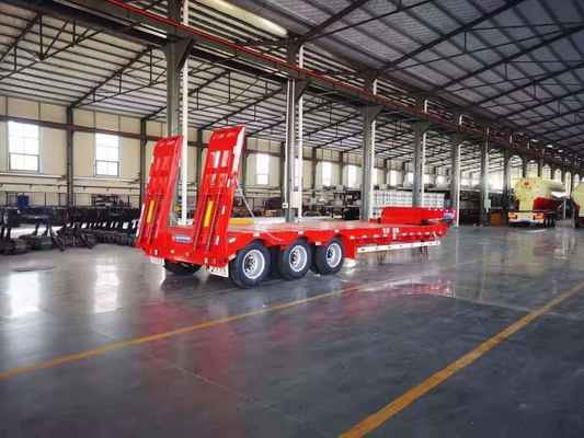Anhänger 3 Axle For Transport Vehicles JNHTC 80 Ton Semi Low Deck Gooseneck