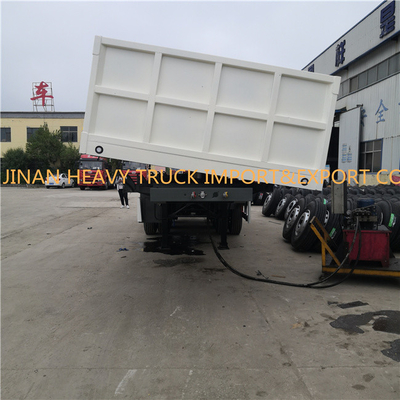 Licht-Fahrgestelle 40 CBM Tri Axle Side Tipper Trailer 40 Tonnen entleeren halb Anhänger-Kipper