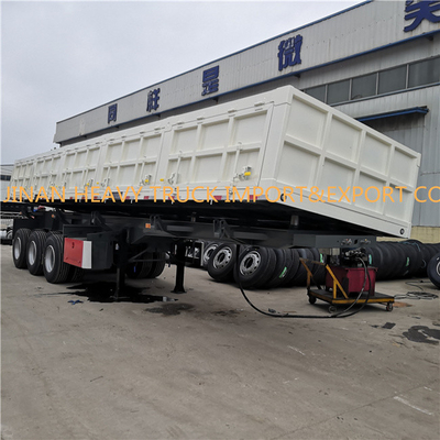 Licht-Fahrgestelle 40 CBM Tri Axle Side Tipper Trailer 40 Tonnen entleeren halb Anhänger-Kipper