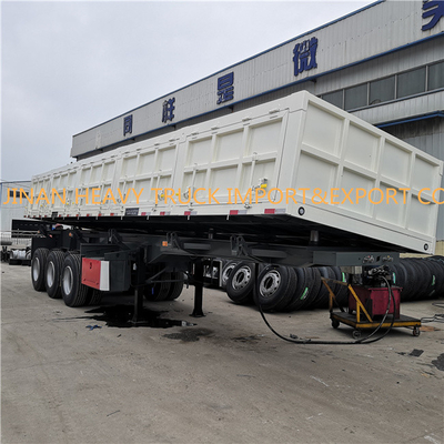 Licht-Fahrgestelle 40 CBM Tri Axle Side Tipper Trailer 40 Tonnen entleeren halb Anhänger-Kipper