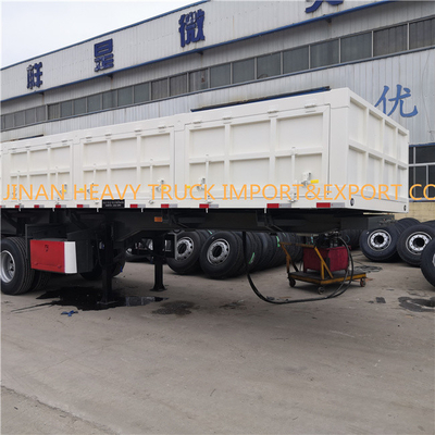 Licht-Fahrgestelle 40 CBM Tri Axle Side Tipper Trailer 40 Tonnen entleeren halb Anhänger-Kipper