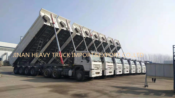 Vier Achsen 50 Tonnen 40cbm-Selbst-, diehalb Kipplaster-Rückseite Tipper Trailer spitzen