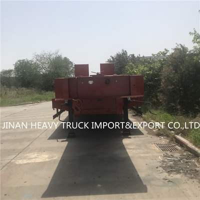 Niedriges Bett-Hochleistungshalb Anhänger brachten Crane Transport Flatbed Gooseneck Trailer an