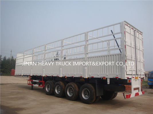 Drei Axle Fence Cargo Trailer Tri-Achsen-Viehbestand-Seitenwand-halb Anhänger-LKW