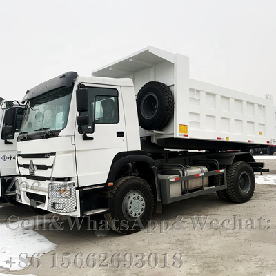 Sinotruk HOWO Euro 2 Linksfahrer 6x4 371 PS Weißer Müllwagen Tipper Truck Frachtwagen