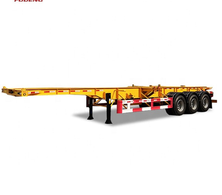 3 Flachbett-Behälter-halb Anhänger Gooseneck-Behälteranhänger der Achsen-20ft 40ft