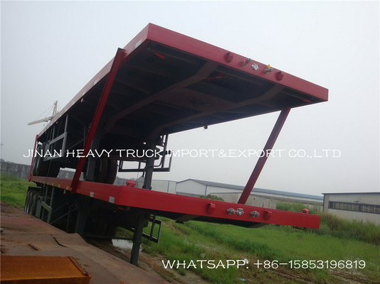 20 40 48 60Ft Tieflader-Anhänger-ausdehnbarer Behälter-Fahrgestelle-halb Anhänger 60 Tonne