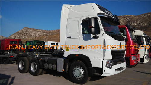SINOTRUK A7 6X4 benutzte Kopf des LKW-Traktor-10 des Rad-371 des Primärantrieb-420HP