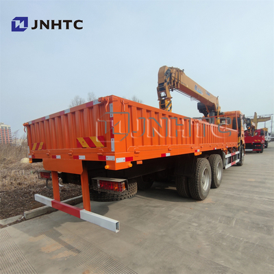 SHACMAN-Flachbett-teleskopischer LKW brachte Booms des Kran-4 Abschnitte die 10 Tonnen-3 an